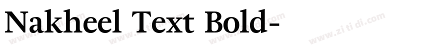 Nakheel Text Bold字体转换